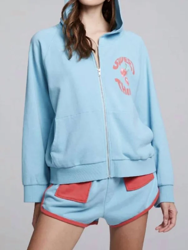 Sweet Things Sweatshirt In Baby Blue Trending Items