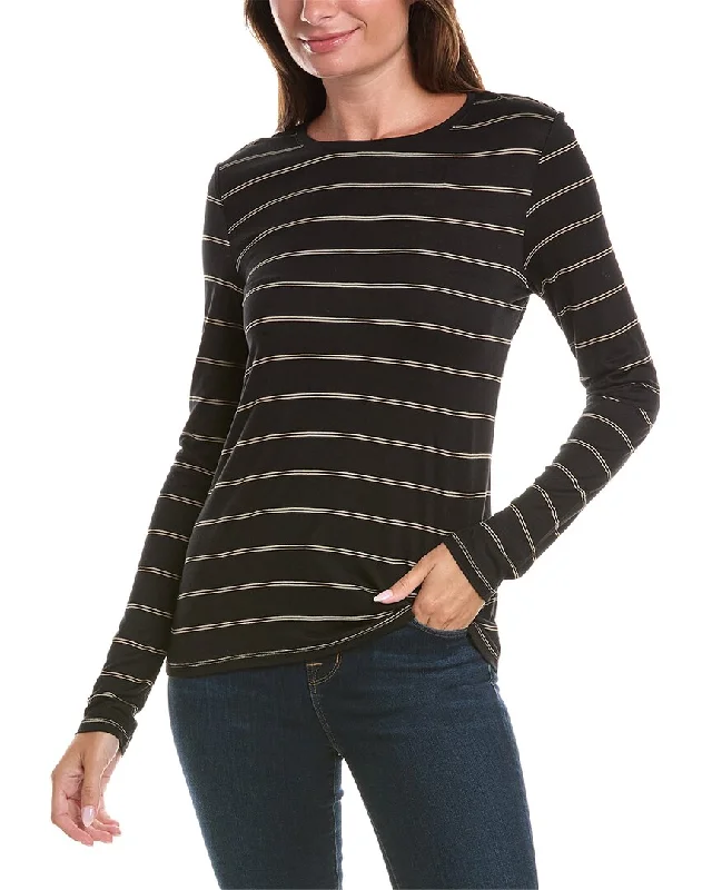 T Tahari Stripe Top Casual Elegance