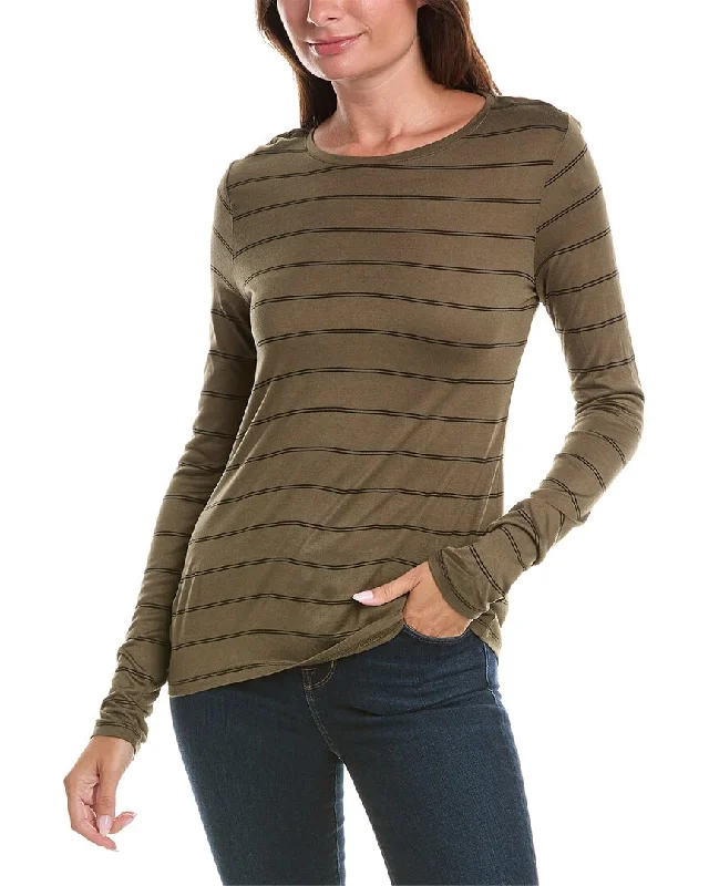 T Tahari Stripe Top Cottagecore Rustic Charm Style