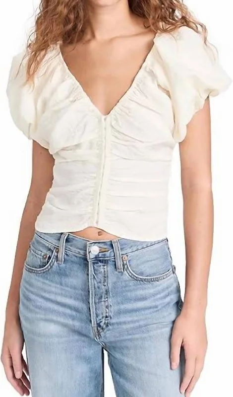 Tameka Top In Off White Artful Design