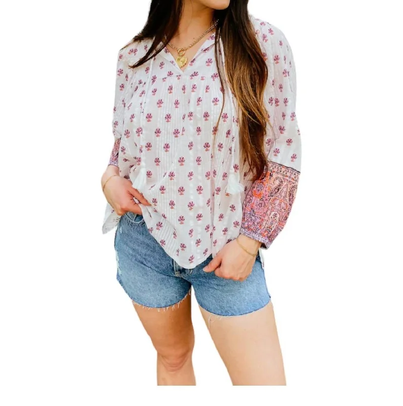 Tawny Blouse In Mahal Luxe Women's Apparel