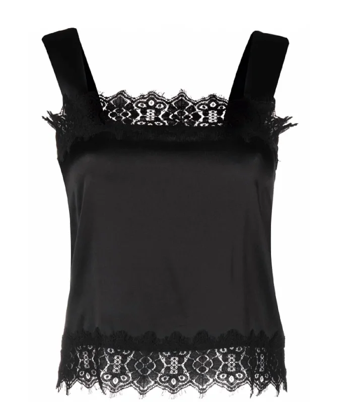 Teddy Lace Camisole In Black Imeless Style