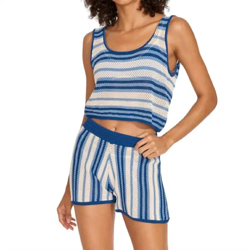 The Charlie Top In Marina Blue Stripe Fashion Forward Outfits