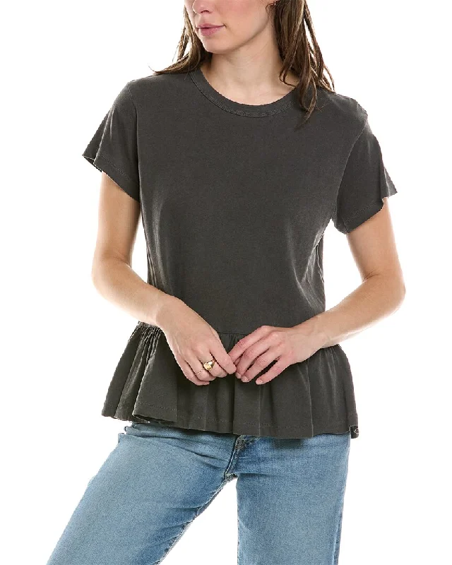 THE GREAT The Ruffle T-Shirt Casual Chic