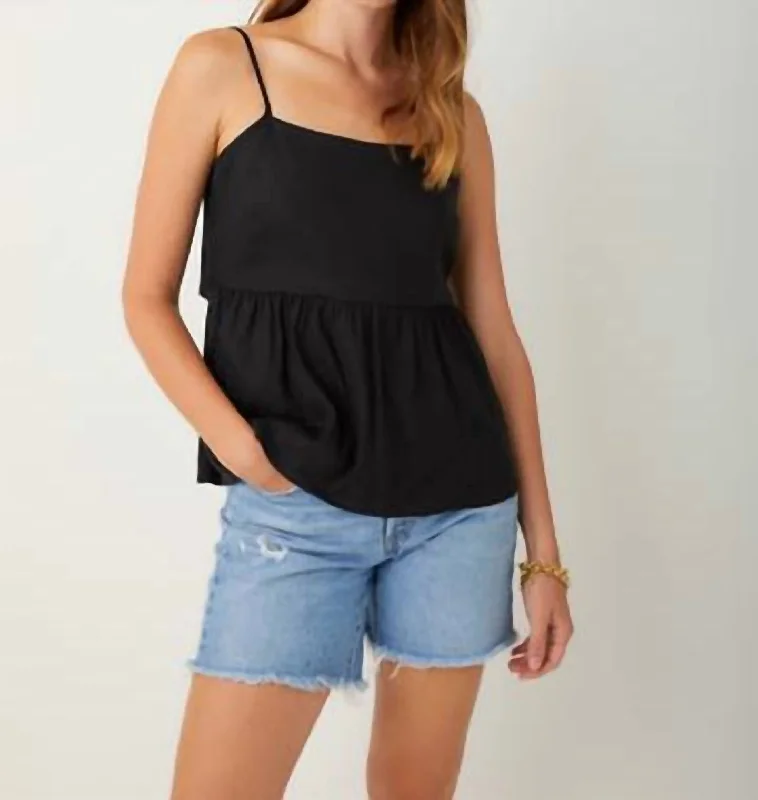 Tie-Back Tank Top In Black Effortless Style, Endless Impact