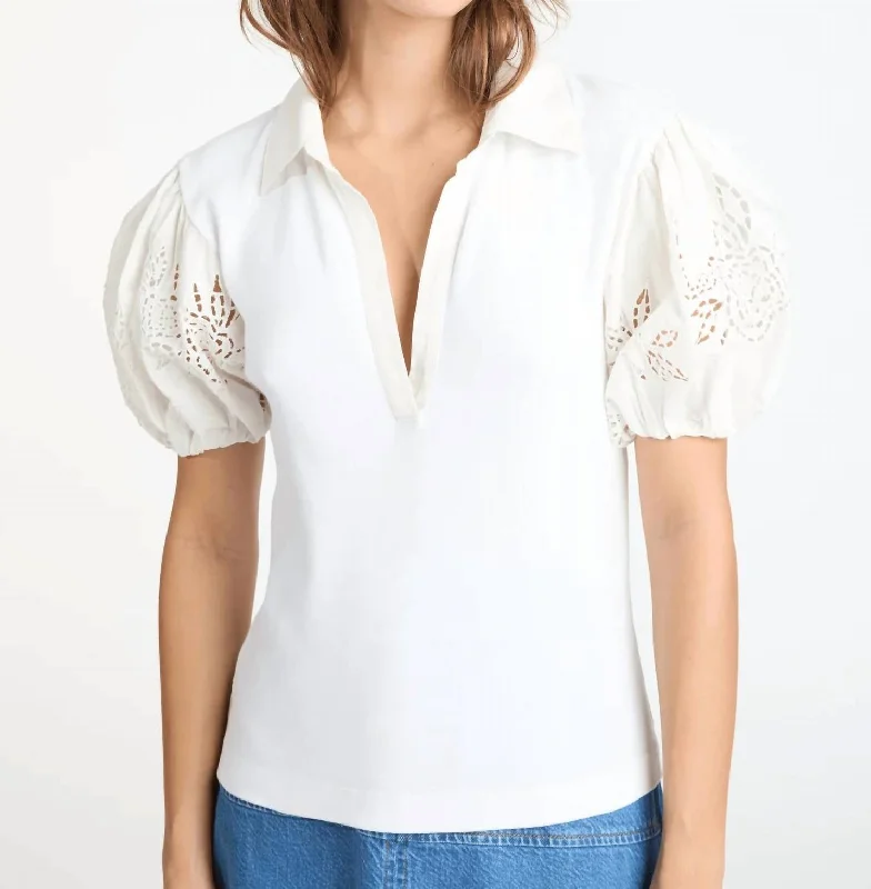 Tory Top In Optic White Seasonal Sale