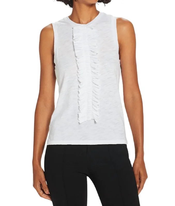 Tuxedo Tank Top In White Chic & Cozy Collection