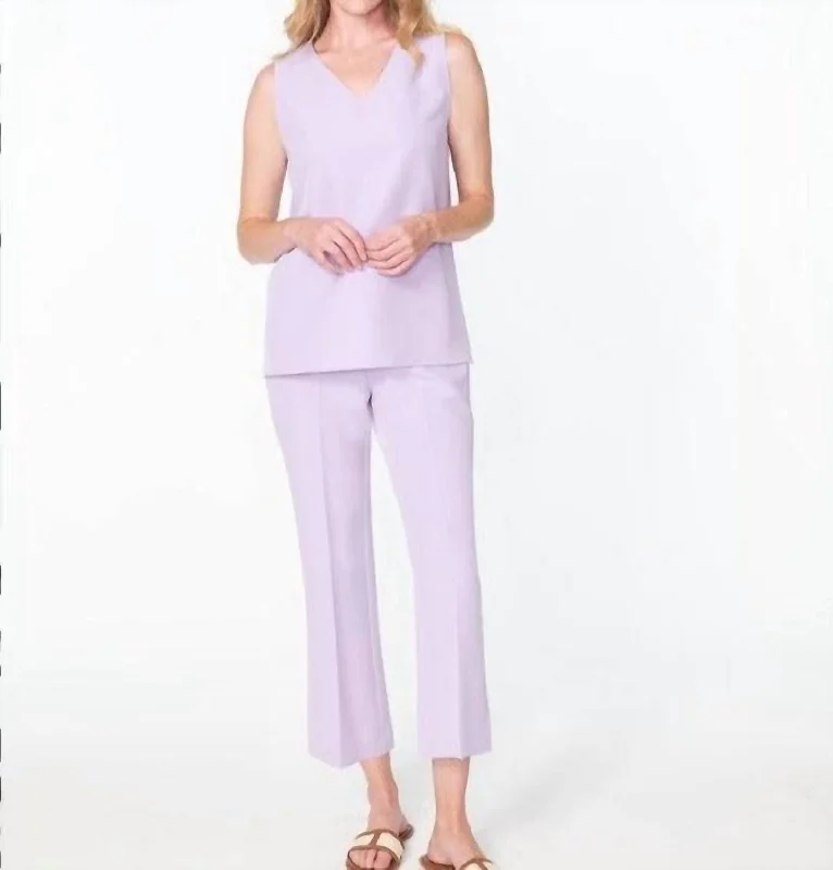 V Neck Tank Top In Lavender Trend Forward Threads For Her