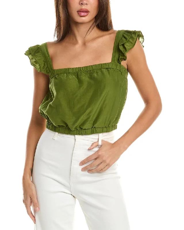 Velvet by Graham & Spencer Gracen Silk-Blend Top Limited Edition