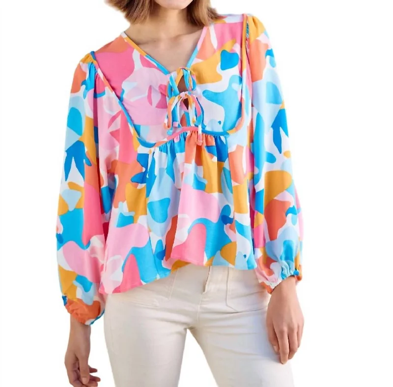 Vivey Top In Oh Hello There Pink Artful Design