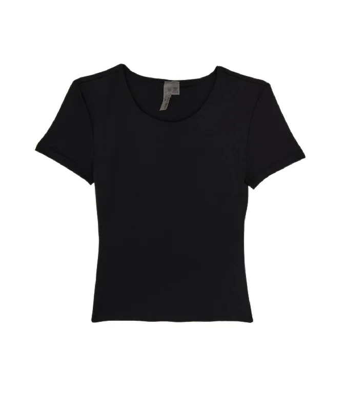 Women Second Skin Roxi Crew Tee In Black Limited Time Deal