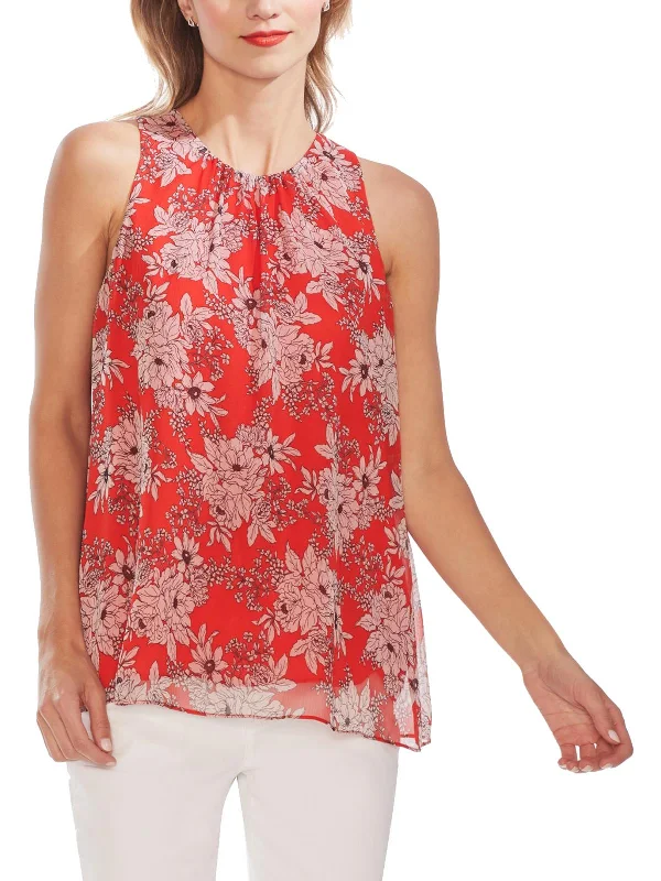 Womens Botanic Floral Print Blouse Daily Deals