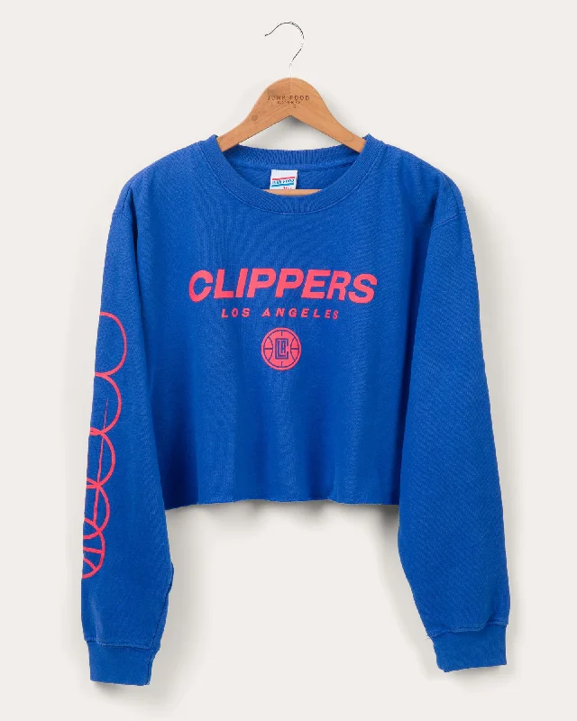 Women's Clippers Cropped Fleece Tropical Island - Inspired Attire