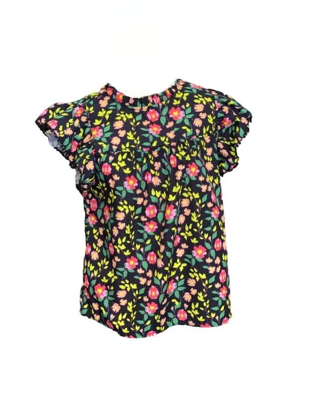 Women's Floral Days Top In Black Wardrobe Refresh