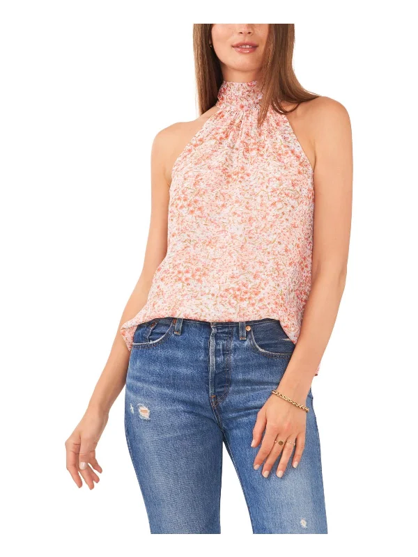 Womens Floral Tie Back Halter Top Clearance Event