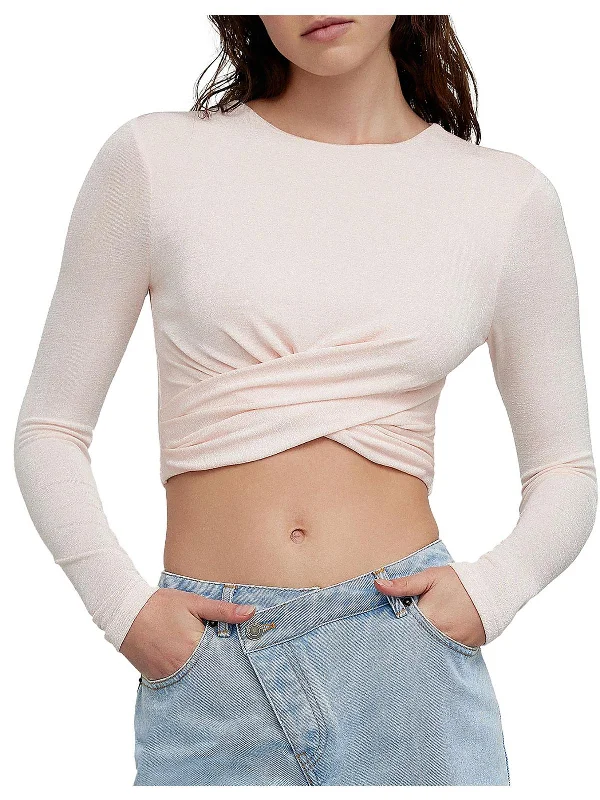 Womens Front Twist Long Sleeve Cropped New In This Season