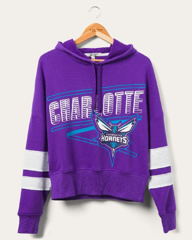 Women's Hornets Overtime Striped Fleeve Hoodie Cottagecore Rustic Charm Style