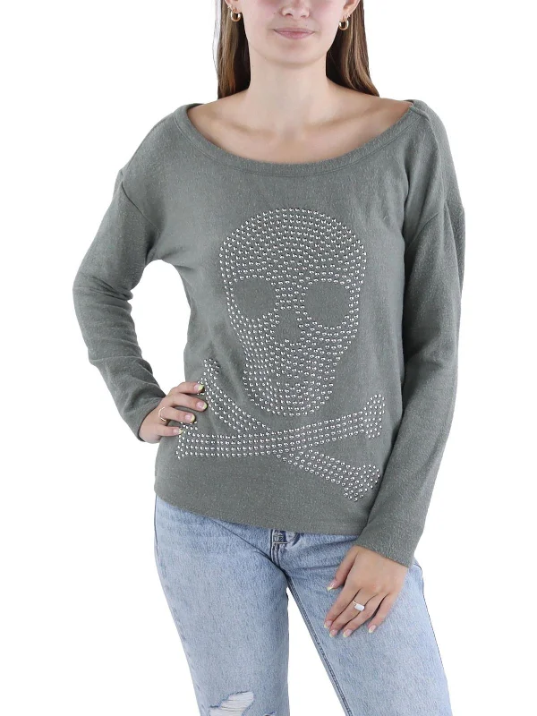 Womens Knit Long Sleeve Pullover Top Elevated Style