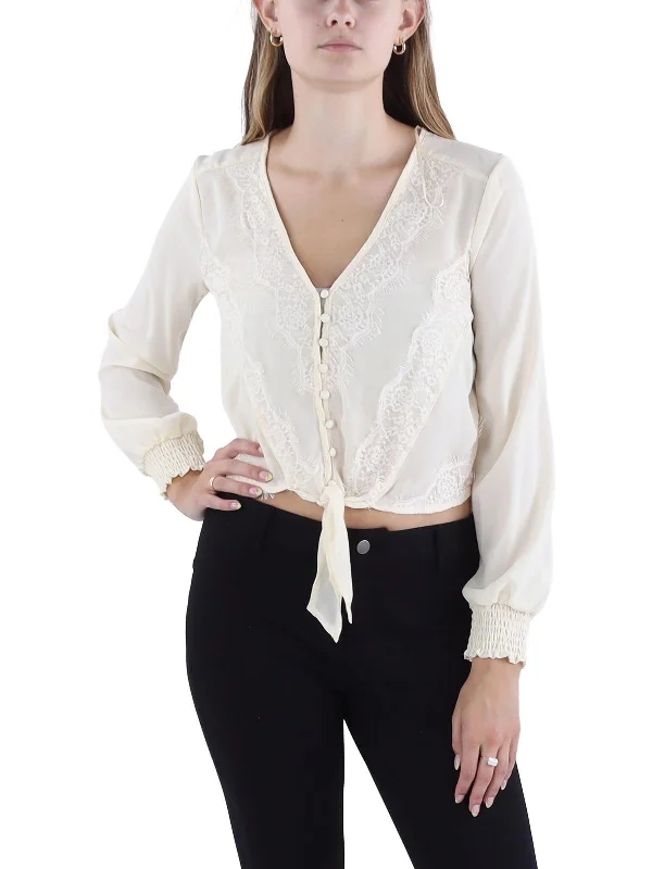 Womens Lace Shirt Blouse Boho - Chic Festival - Ready Style