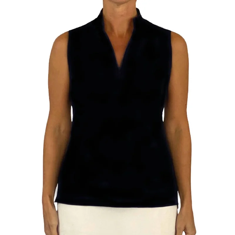 Women's Lenox Sleeveless Top In Black Bid Farewell To The Old Season