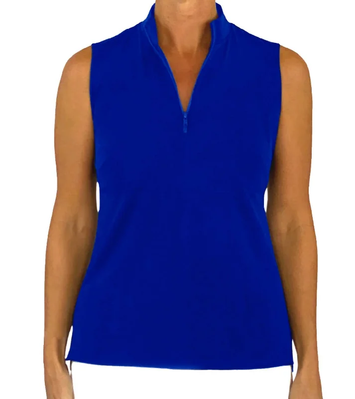 Women's Lenox Sleeveless Top In Royal Blue Everyday Basics