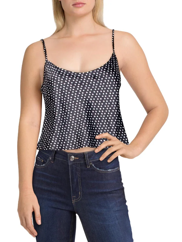 Womens Polka Dot Short Crop Top Crazy Price Slashing