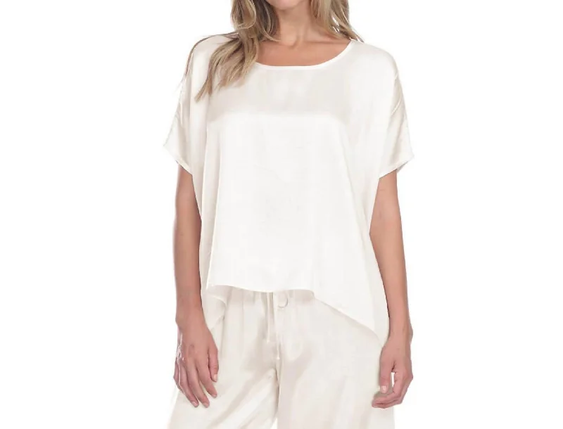 Women's Roxxy Satin Tee In Eggnog Flash Sale