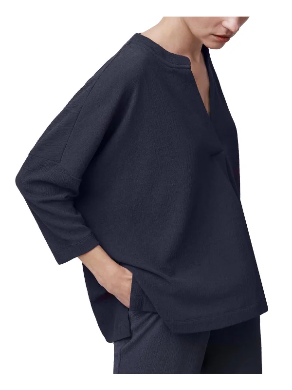 Womens Split Neck Boxy Tunic Top Must-Have Styles