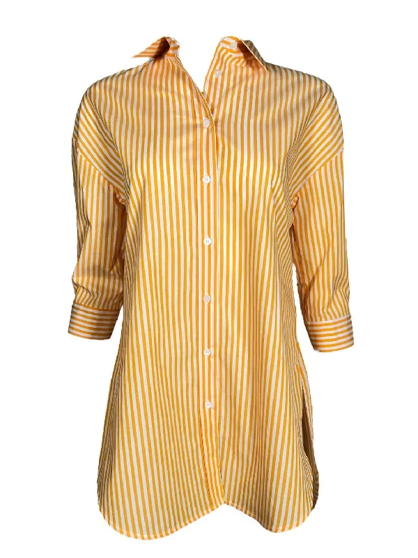 Women's Stripe Tunic In Light Orange Trend Alert