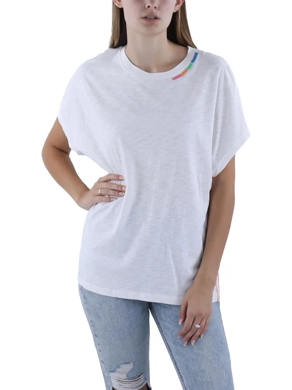 Womens Tee Shirt Pullover Top Elegant Details