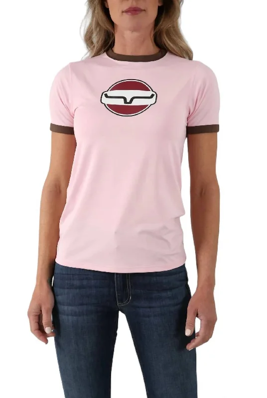 Women's Union Ringer Tech Tee In Blush Modern Women's Fashion