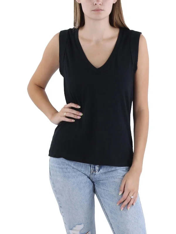 Womens V-Neck Cuffed Pullover Top Now On Sale For Chic Urban Styles