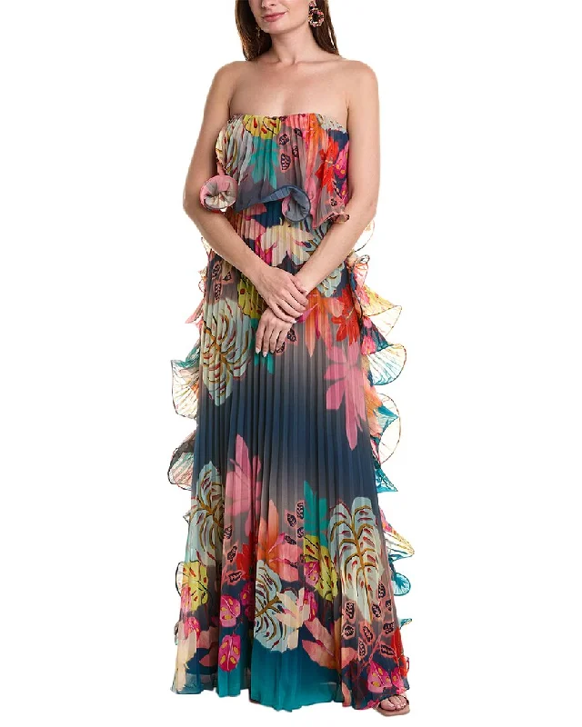 Badgley Mischka Ruffle Gown Forward Trendsetter