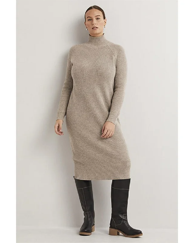 Boden High-Neck Knit Wool & Alpaca-Blend Midi Dress Cool Prices