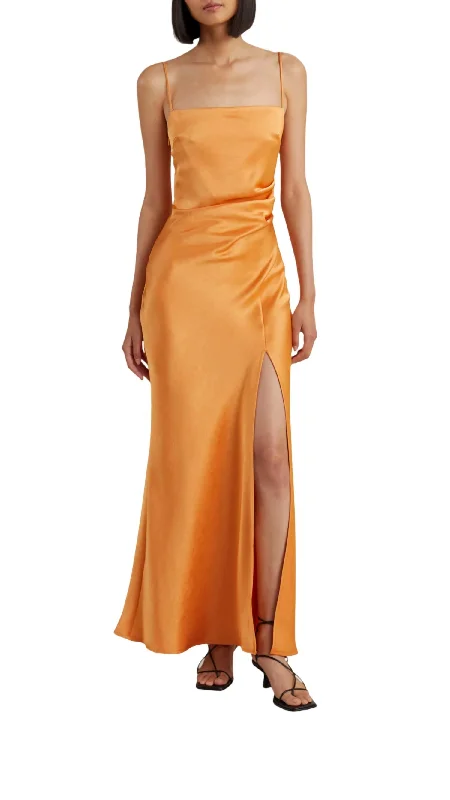 Nadia Dress In Tangerine Wardrobe Essentials