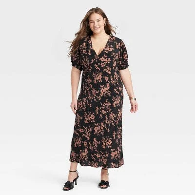 New - A New Day Women's Crepe Flutter Short Sleeve Midi Dress Modern Women's Fashion