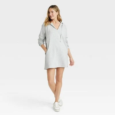 Open Box - Women's Long Sleeve ini Fleece Tunic Dress - Universal Thread Stay Ahead In Style