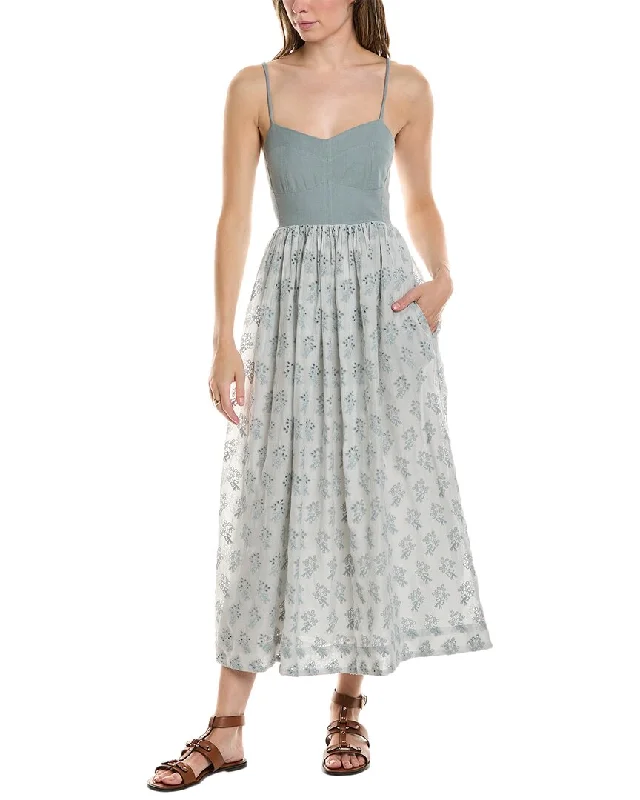 THE GREAT The Camelia Maxi Dress Cottagecore Rustic Charm Style