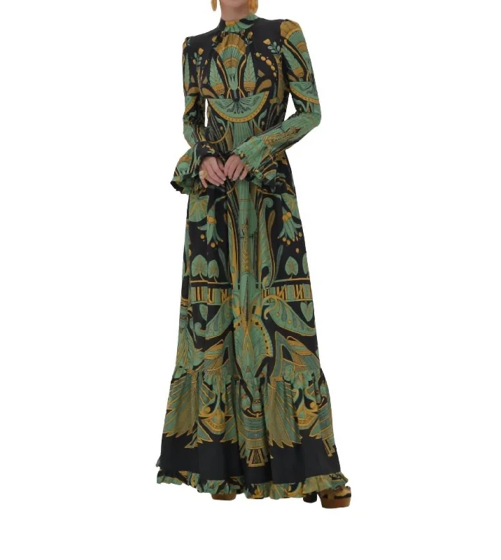 Visconti Dress In The Nile Placee Black Fashion Forward