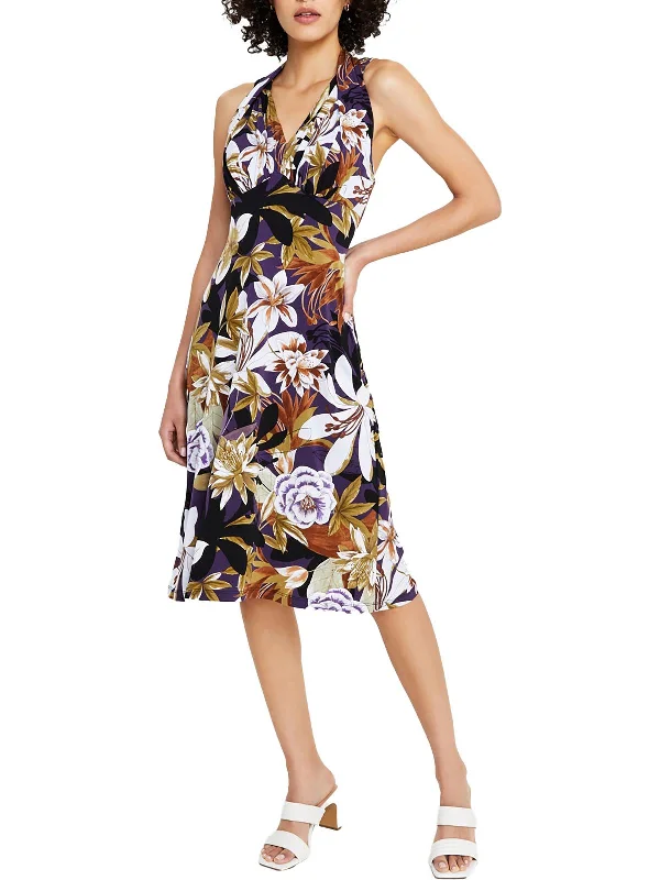 Womens Polyester Halter Dress Bold Fashion