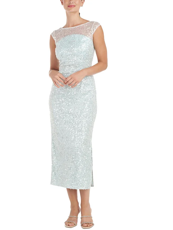 Womens Sequined Polyester Midi Dress Vintage Inspired Fashion Sale