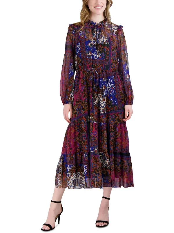 Womens Sheer Midi Dress Spring Fling Sale