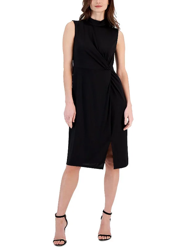 Womens Twist Knee-Length Midi Dress Fashion Sale