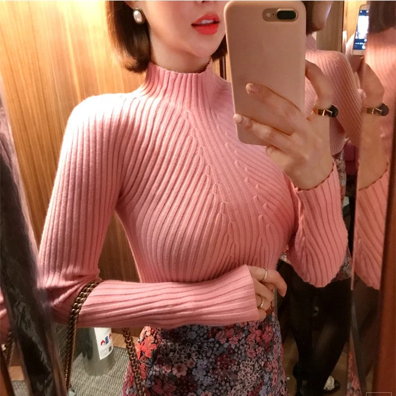 High elastic Turtleneck Vibrant Styles