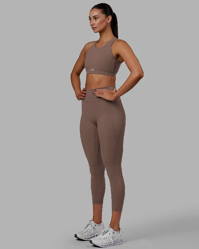 Fusion 7/8 Length Leggings - Deep Taupe Huge Discounts This Week