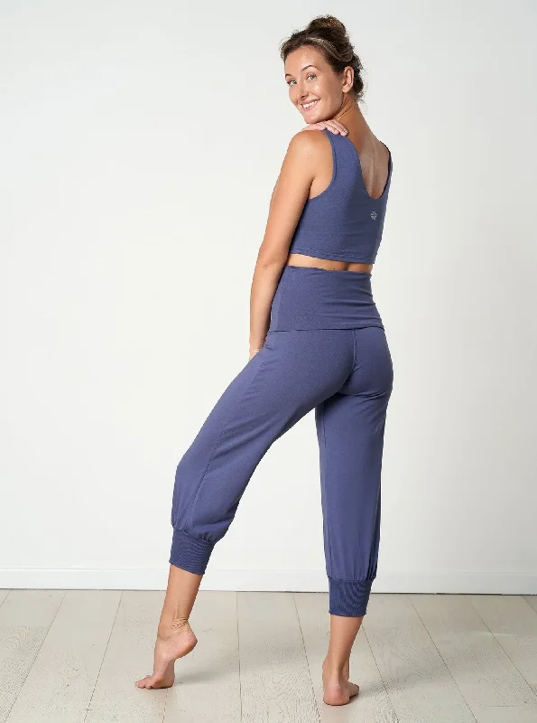 Gossypium Aspire Cropped Harem Pants - Indigo Chic Style