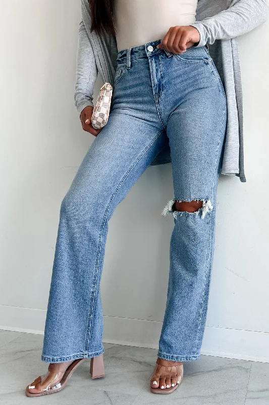 Just Agree With Me High Rise Vintage Flare Jeans (Medium-Light) Exclusive Designer Collection