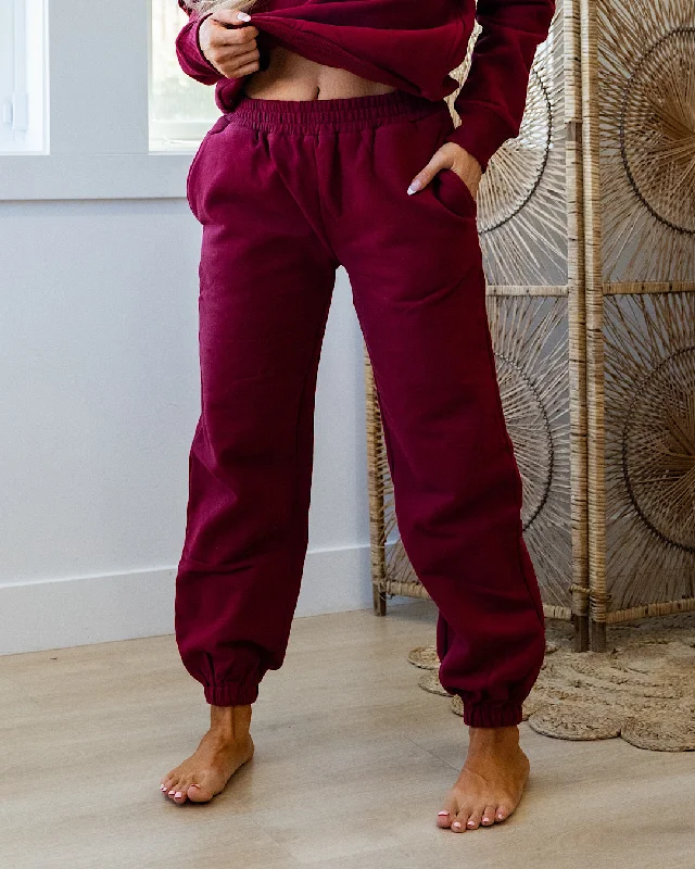 NEW! Ampersand Ave Never Better Joggers - Wine Chic Style