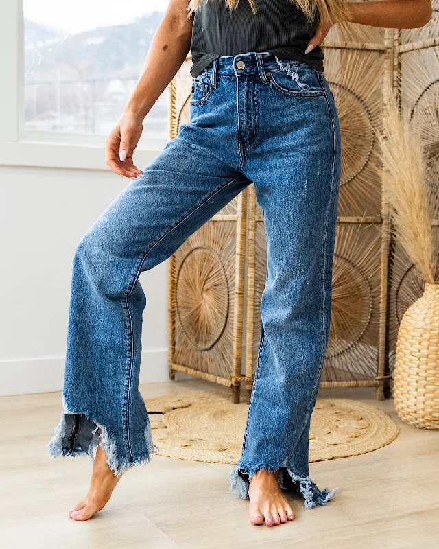 KanCan Selena Rigid Distressed Straight Jeans Exclusive Sale