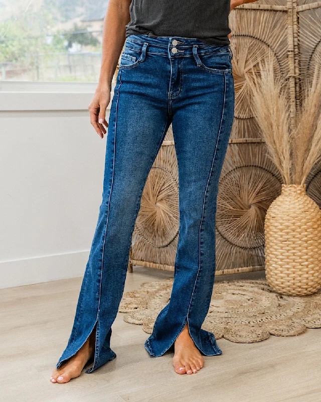 Lovervet Teryn Front Seam Flare Jeans Dreamy Aesthetic